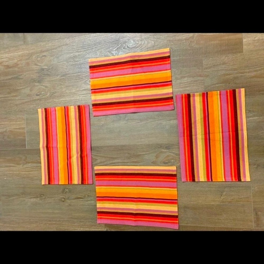 Colorful Striped Placemats Set
